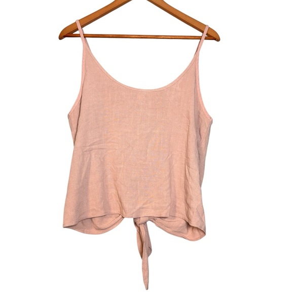 Topshop Blush Pink Button-Down Camisole Tie Front Women’s Size 8 Sleeveless - Picture 3 of 8